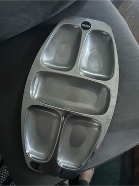 Alessi Stainless Steel 5-Section Silver Snack Tray MCM